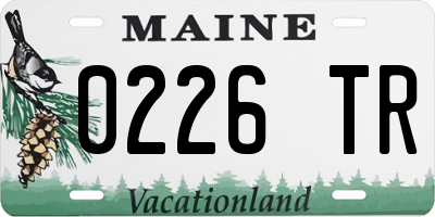 ME license plate 0226TR