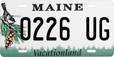 ME license plate 0226UG