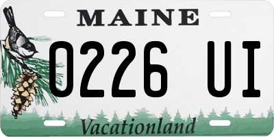 ME license plate 0226UI