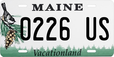 ME license plate 0226US