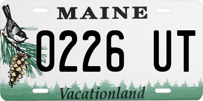 ME license plate 0226UT