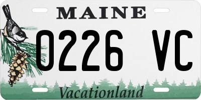 ME license plate 0226VC