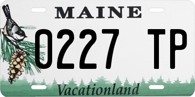 ME license plate 0227TP