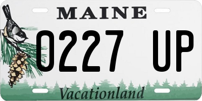 ME license plate 0227UP