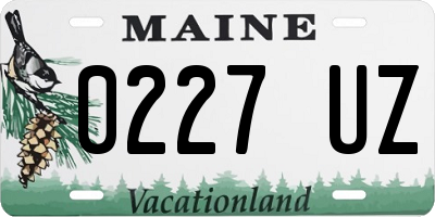 ME license plate 0227UZ