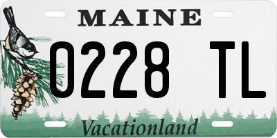 ME license plate 0228TL