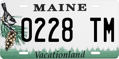 ME license plate 0228TM