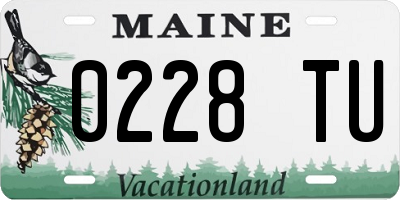 ME license plate 0228TU