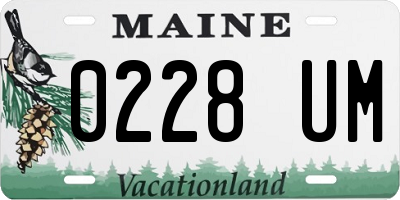 ME license plate 0228UM