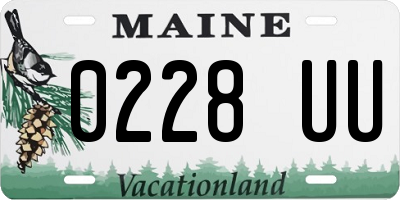 ME license plate 0228UU