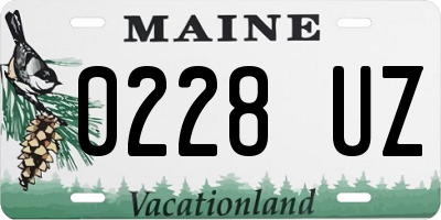 ME license plate 0228UZ