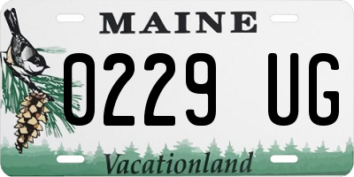 ME license plate 0229UG