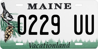 ME license plate 0229UU