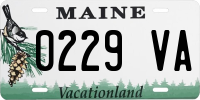 ME license plate 0229VA