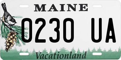 ME license plate 0230UA