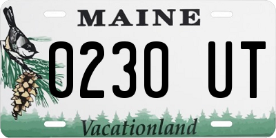 ME license plate 0230UT