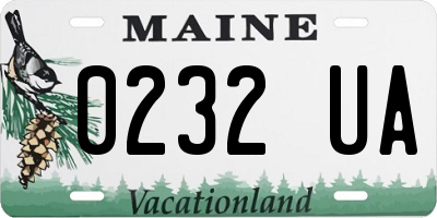 ME license plate 0232UA