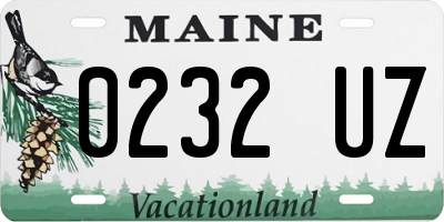 ME license plate 0232UZ