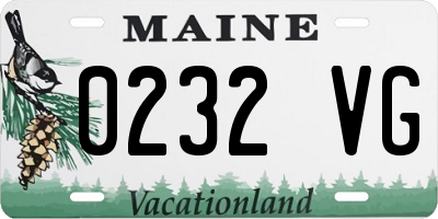 ME license plate 0232VG