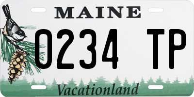 ME license plate 0234TP