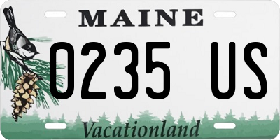 ME license plate 0235US