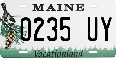 ME license plate 0235UY