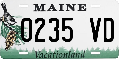 ME license plate 0235VD