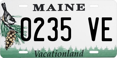 ME license plate 0235VE