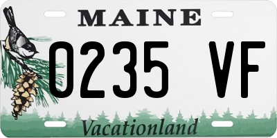 ME license plate 0235VF