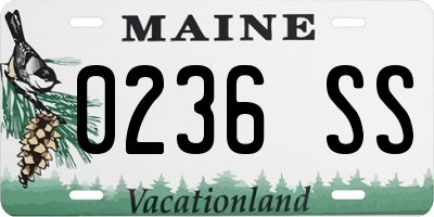 ME license plate 0236SS
