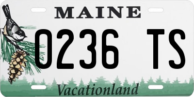 ME license plate 0236TS