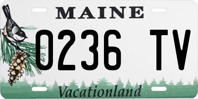 ME license plate 0236TV