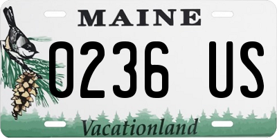 ME license plate 0236US