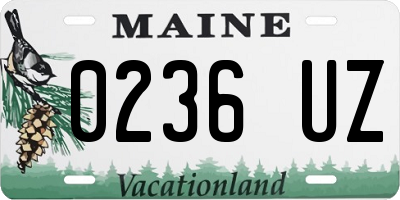 ME license plate 0236UZ