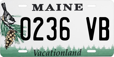 ME license plate 0236VB