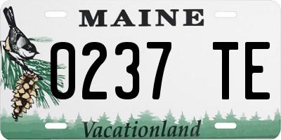 ME license plate 0237TE