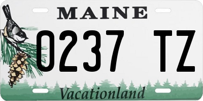 ME license plate 0237TZ