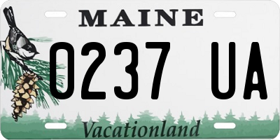 ME license plate 0237UA
