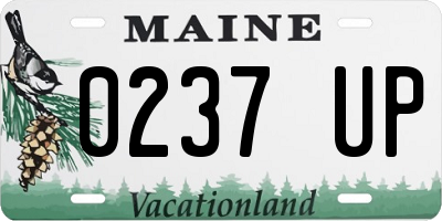 ME license plate 0237UP