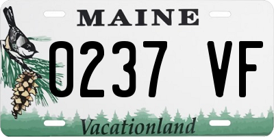 ME license plate 0237VF
