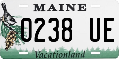 ME license plate 0238UE