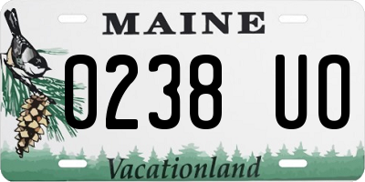 ME license plate 0238UO