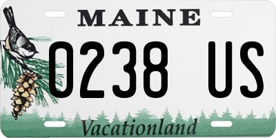 ME license plate 0238US