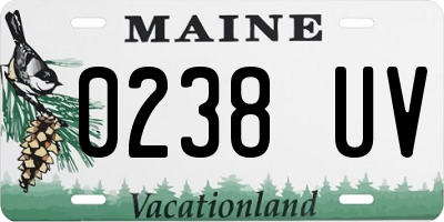 ME license plate 0238UV