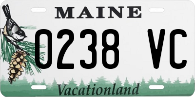 ME license plate 0238VC