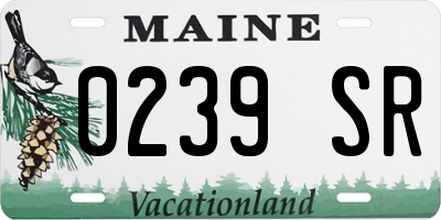 ME license plate 0239SR