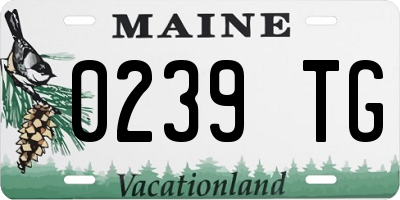 ME license plate 0239TG