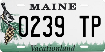 ME license plate 0239TP