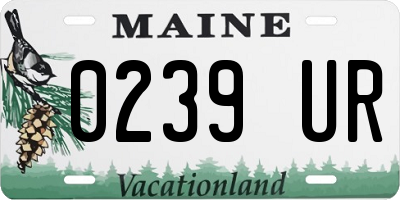 ME license plate 0239UR