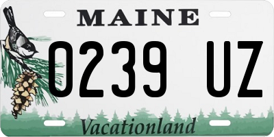 ME license plate 0239UZ